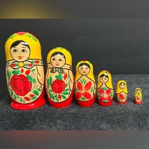 Golden Cockerel Eskimo Nesting Matryoshka Doll 6 piece set